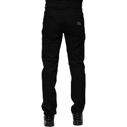 Black Cotton Skinny Denim Jeans
