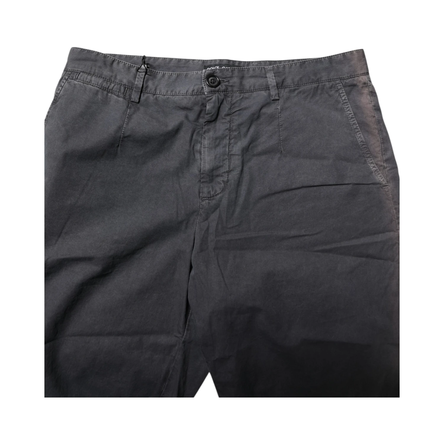 Dark Gray Cotton Stretch Denim Bermuda Shorts