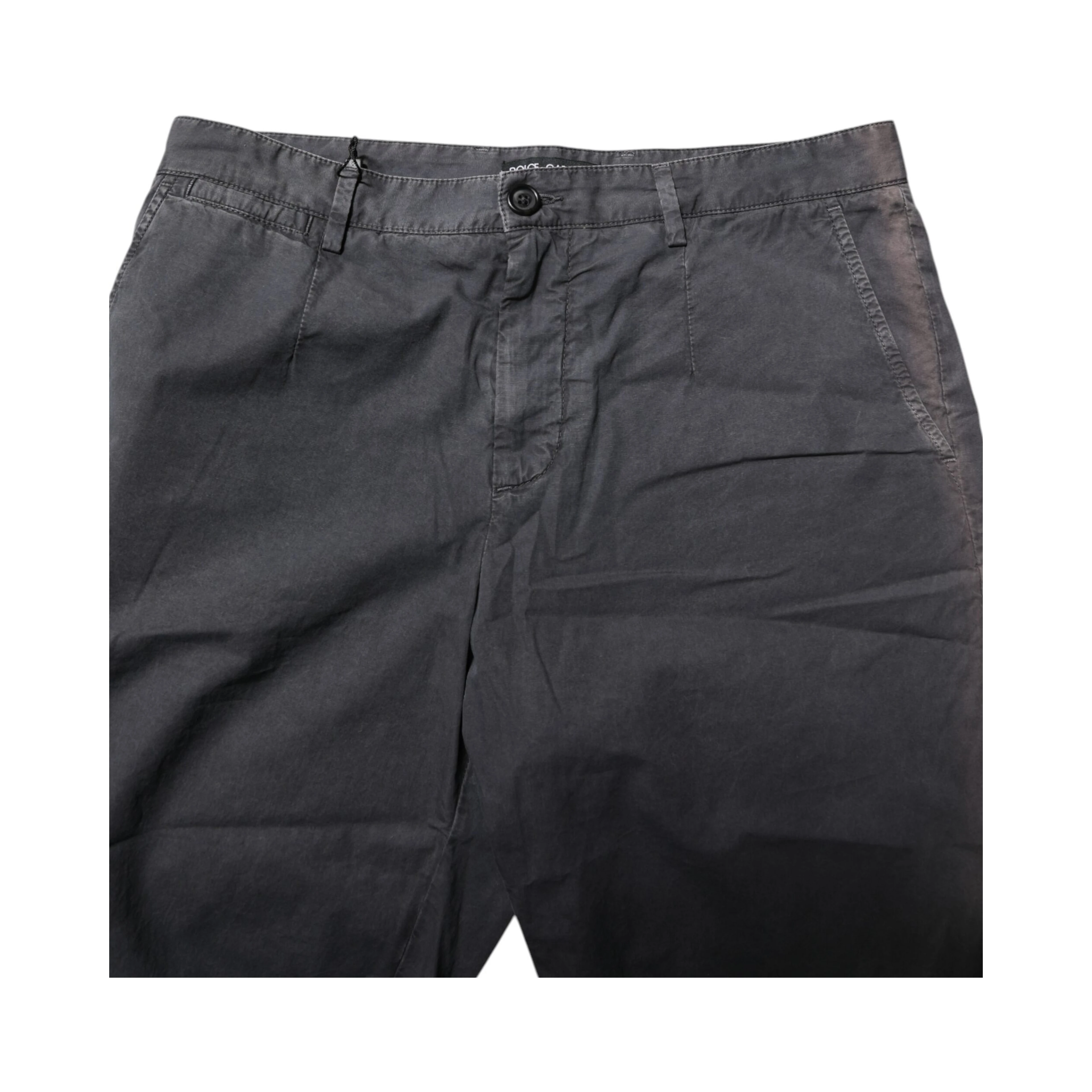Dark Gray Cotton Stretch Denim Bermuda Shorts