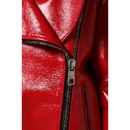 Red Lambskin Full Zipper Jacket