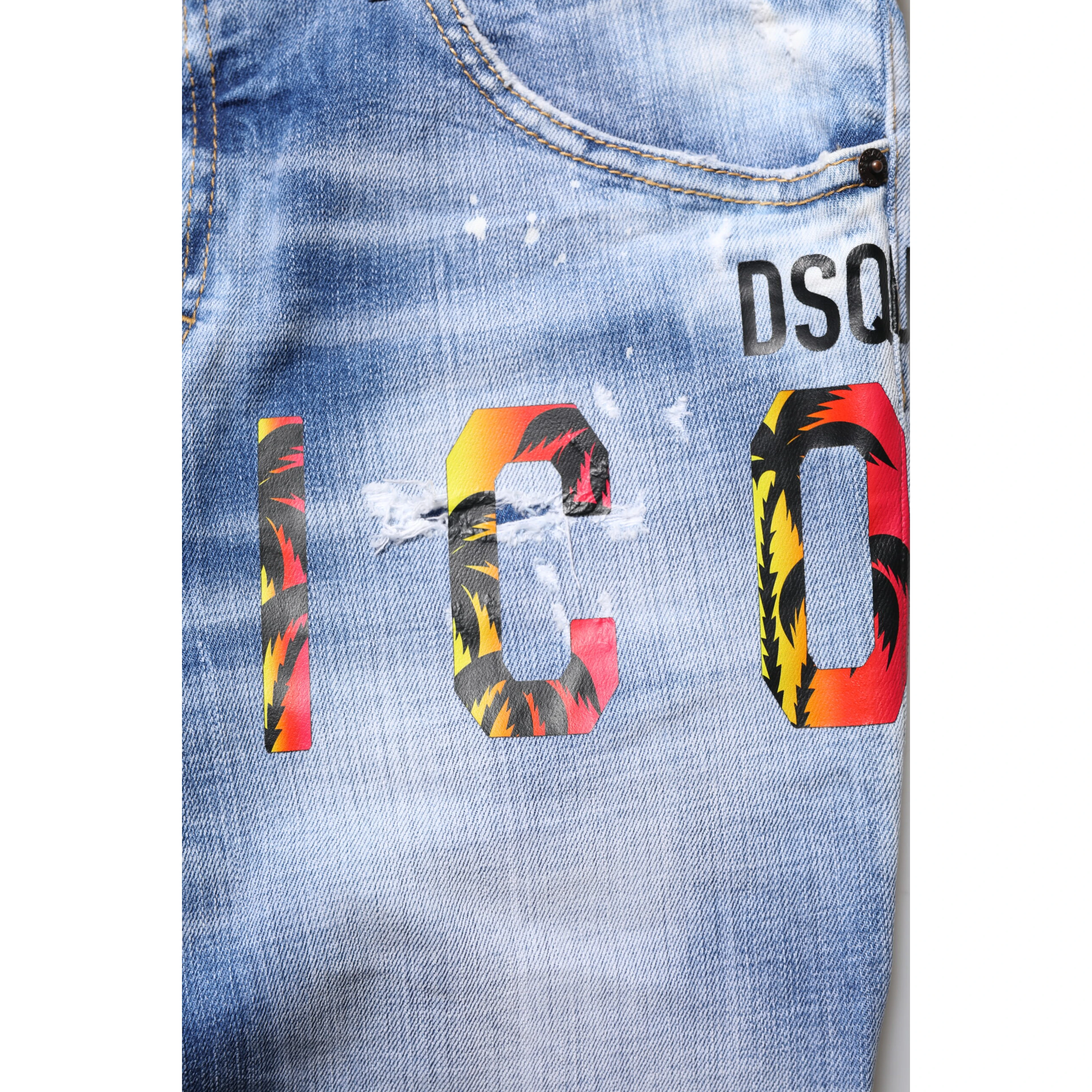 Blue Washed Cotton Mid Waist Skinny Denim Jeans