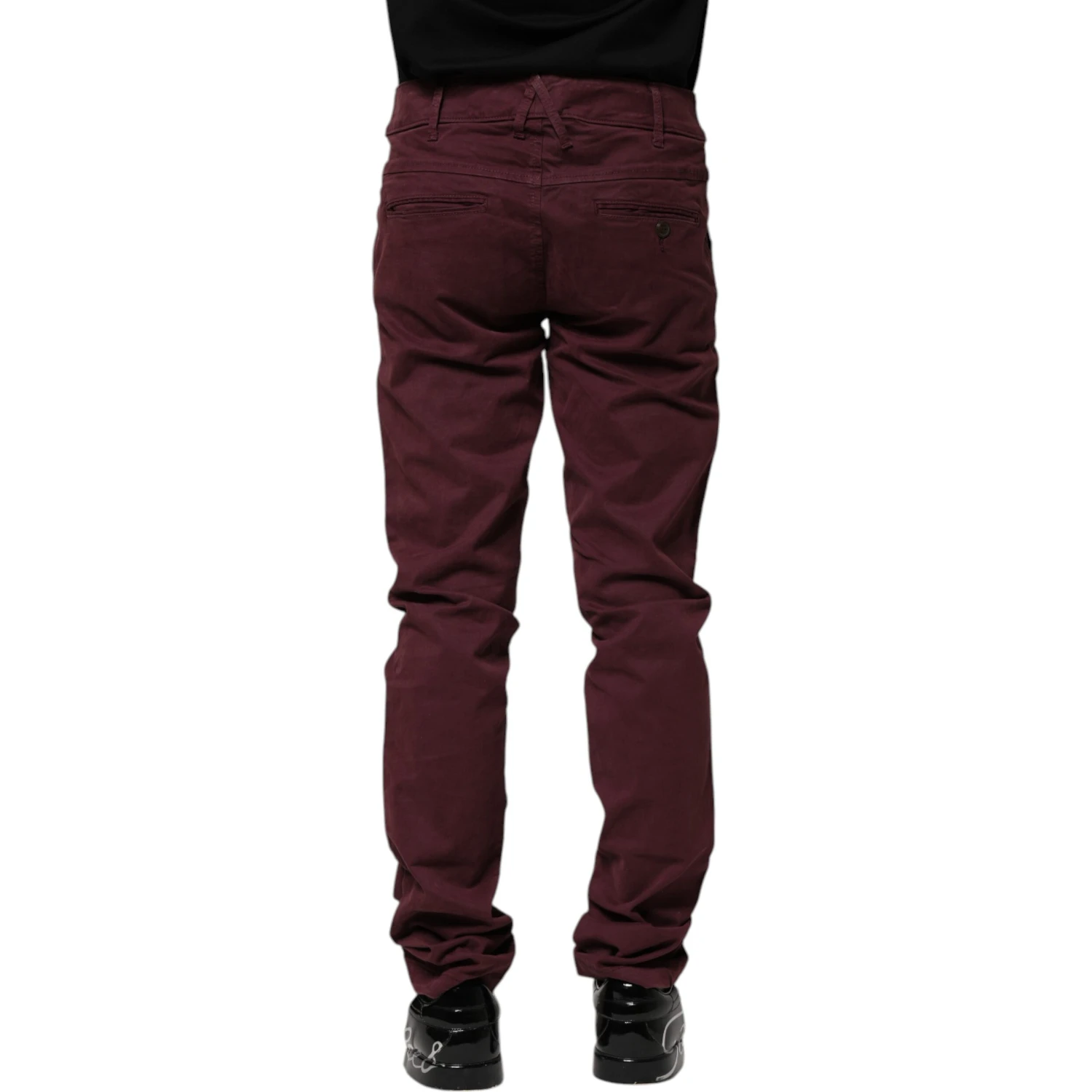 Maroon Cotton Stretch Skinny Fit Men Denim Jeans