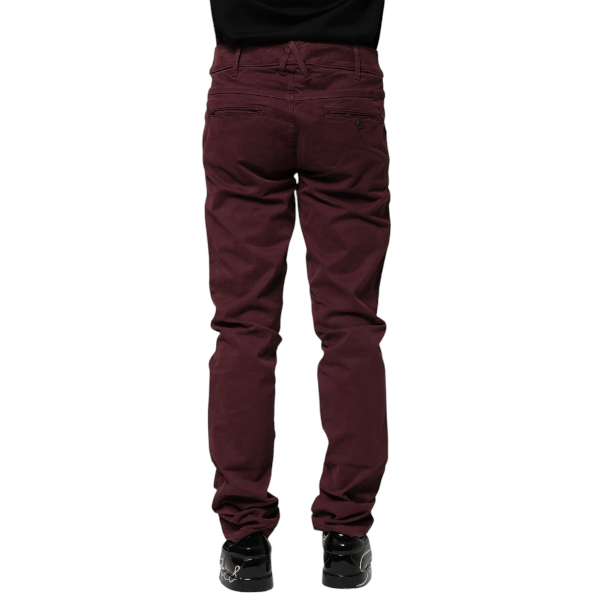 Maroon Cotton Stretch Skinny Fit Men Denim Jeans