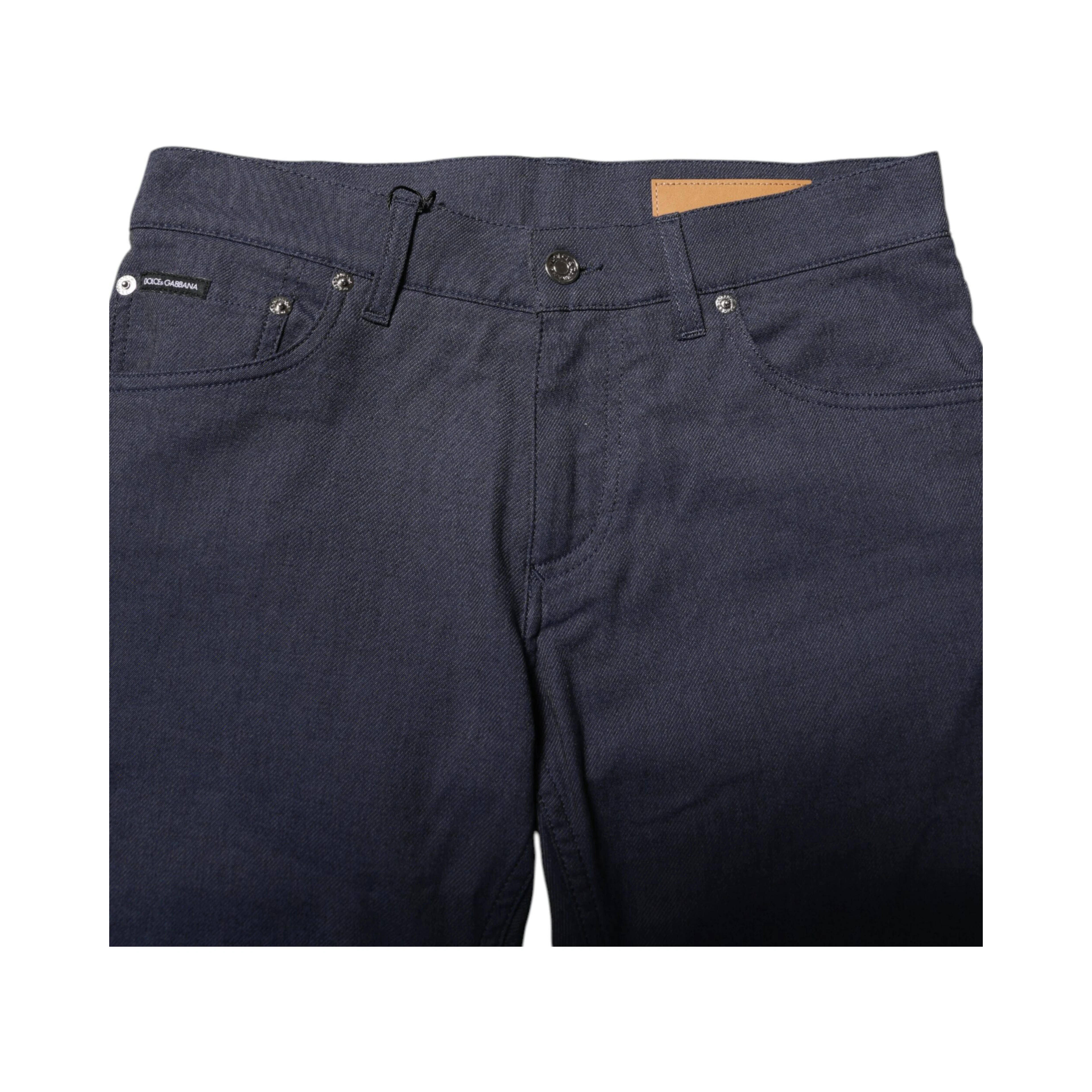 Dark Blue Cotton Skinny Denim Jeans