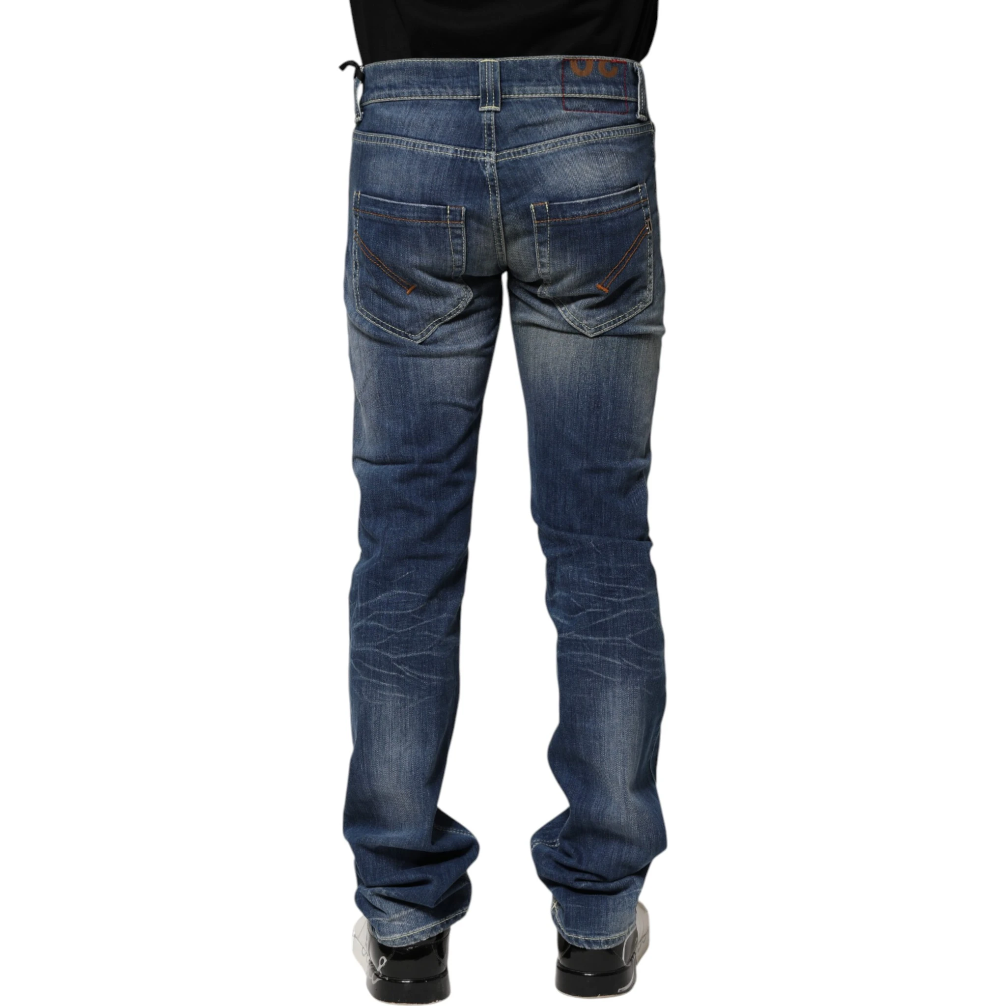 Blue Washed Skinny Fit Casual Men Denim Jeans