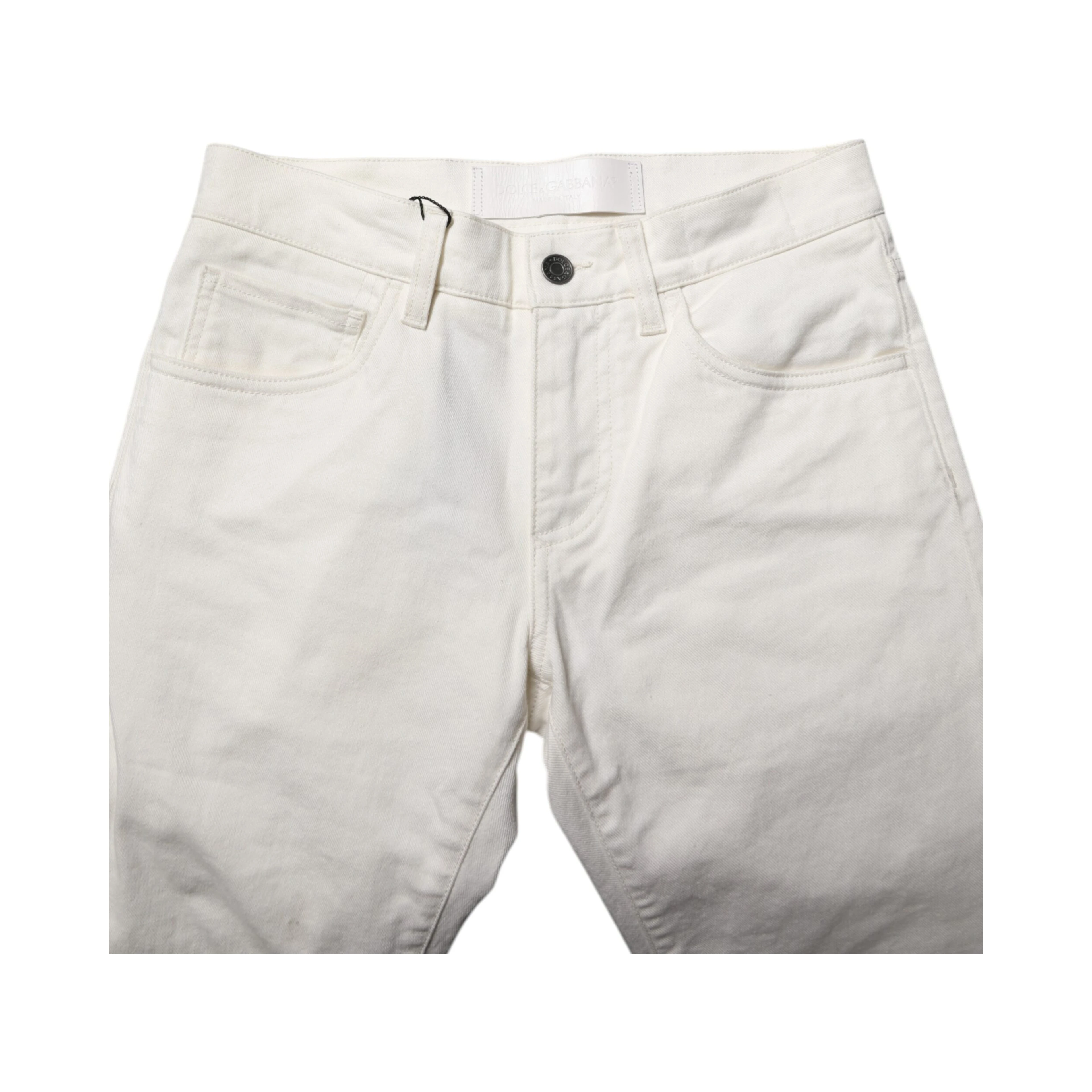 White Cotton Skinny Men Denim Jeans