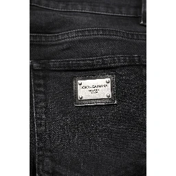 Black Cotton Skinny Men Denim Jeans