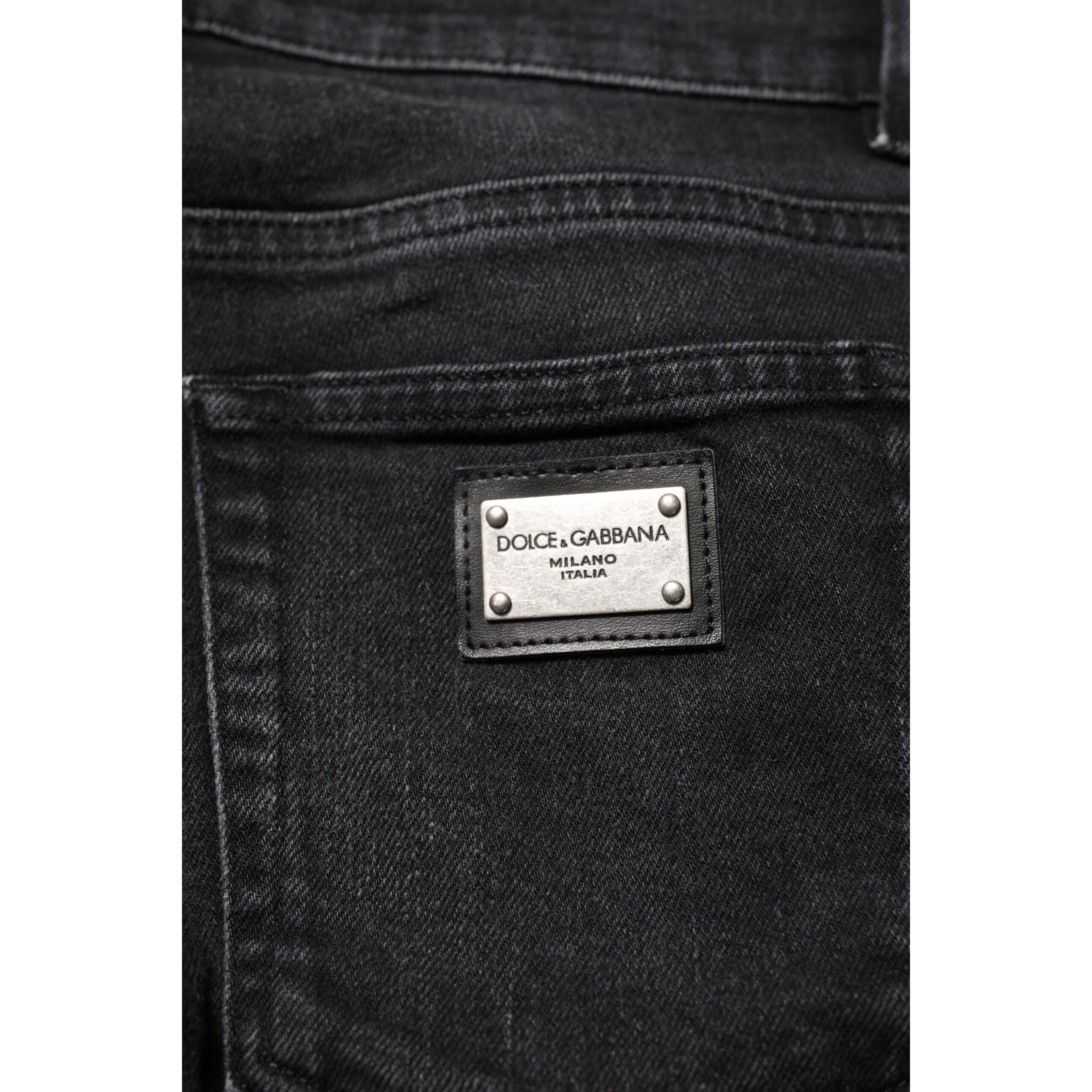 Black Cotton Skinny Men Denim Jeans