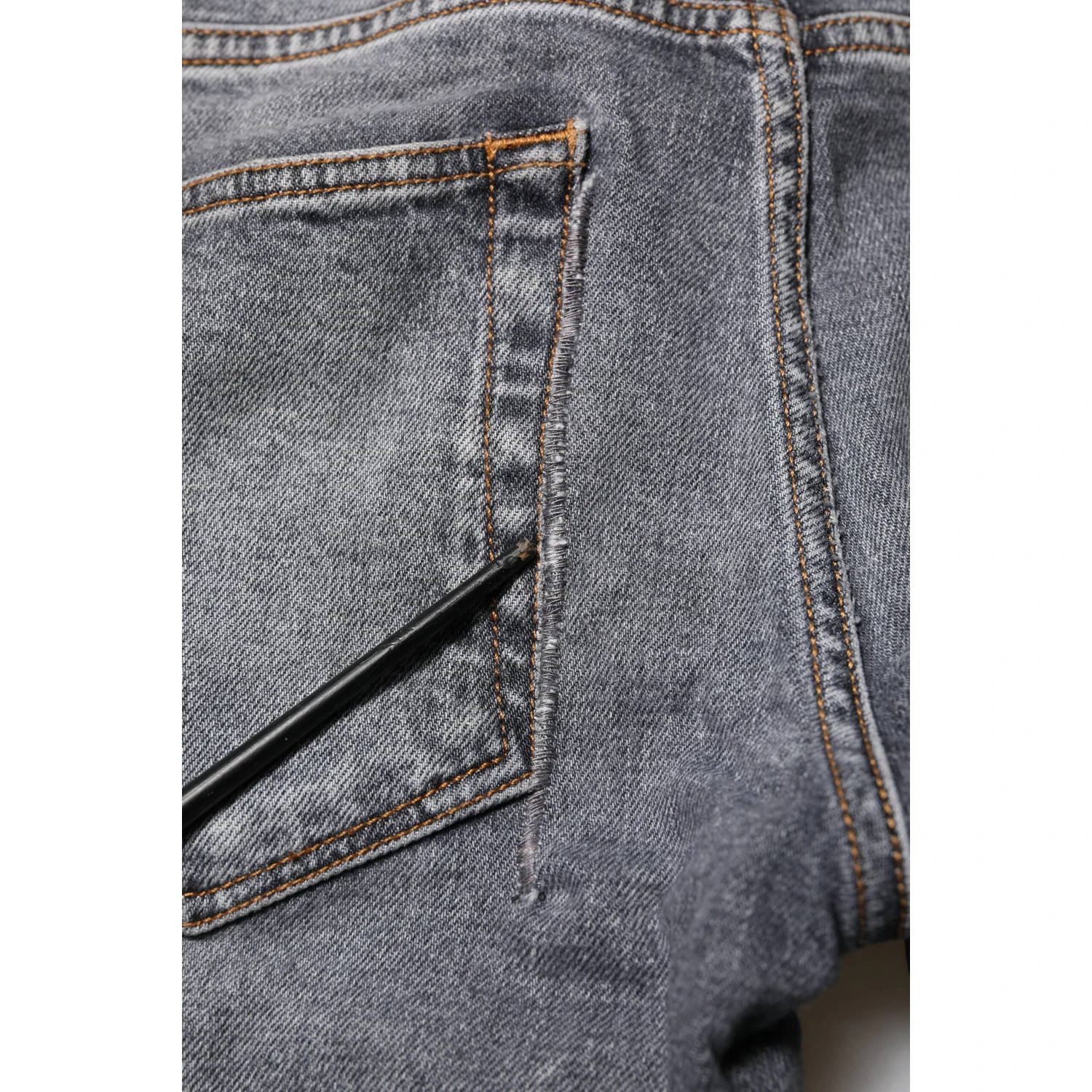 Gray Cotton Skinny Men Denim Jeans