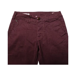 Maroon Cotton Stretch Skinny Fit Men Denim Jeans