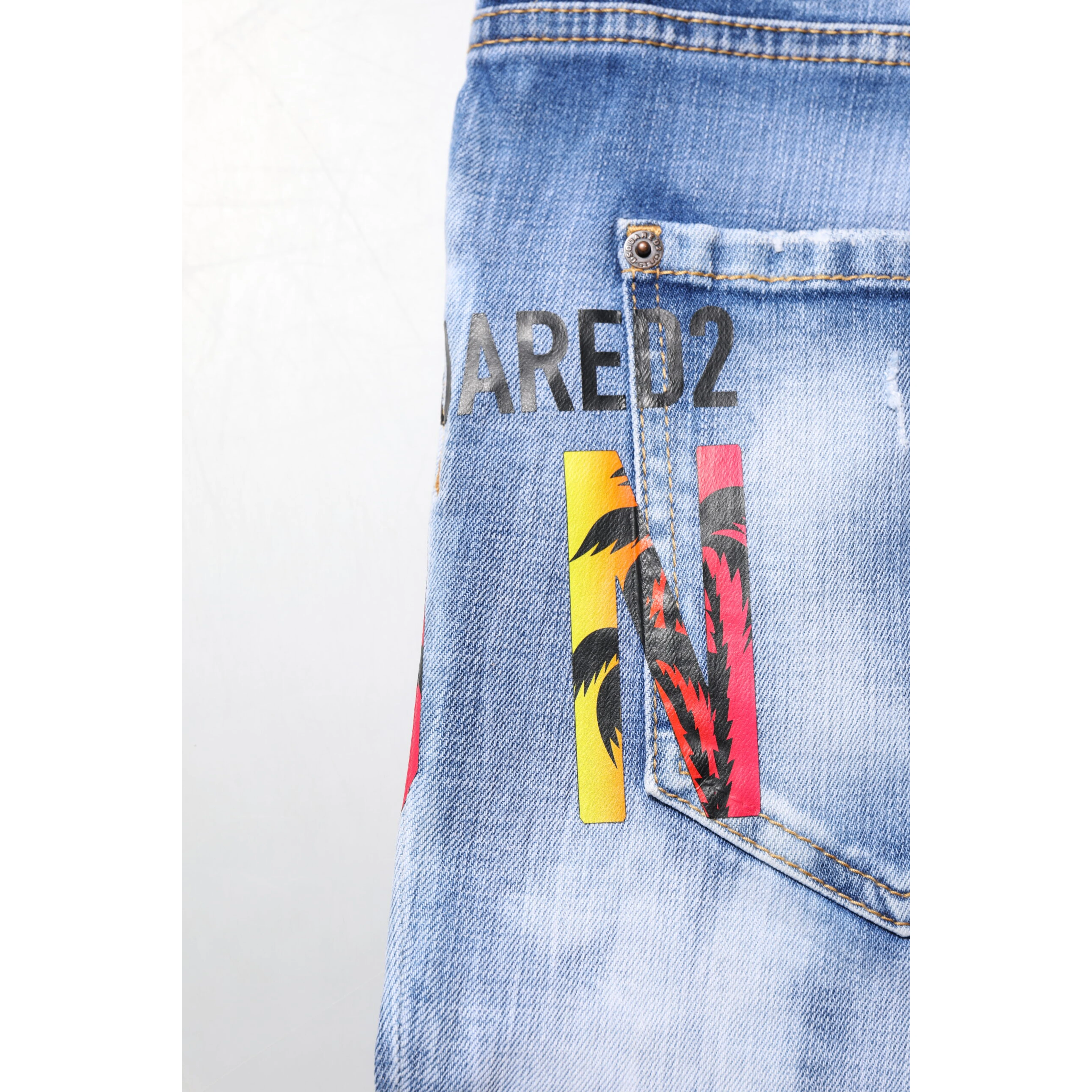 Blue Washed Cotton Mid Waist Skinny Denim Jeans