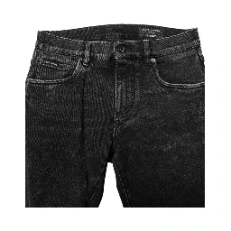 Black Cotton Skinny Men Denim Jeans