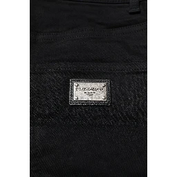 Black Cotton Skinny Denim Jeans