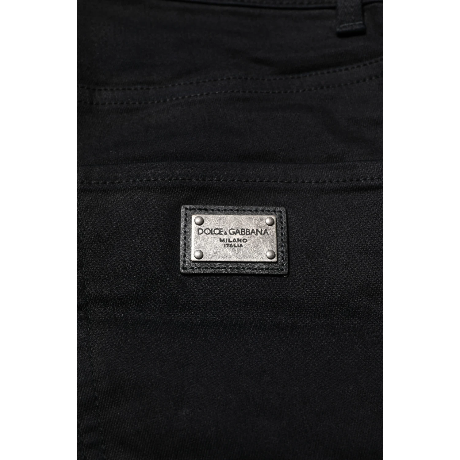 Black Cotton Skinny Denim Jeans