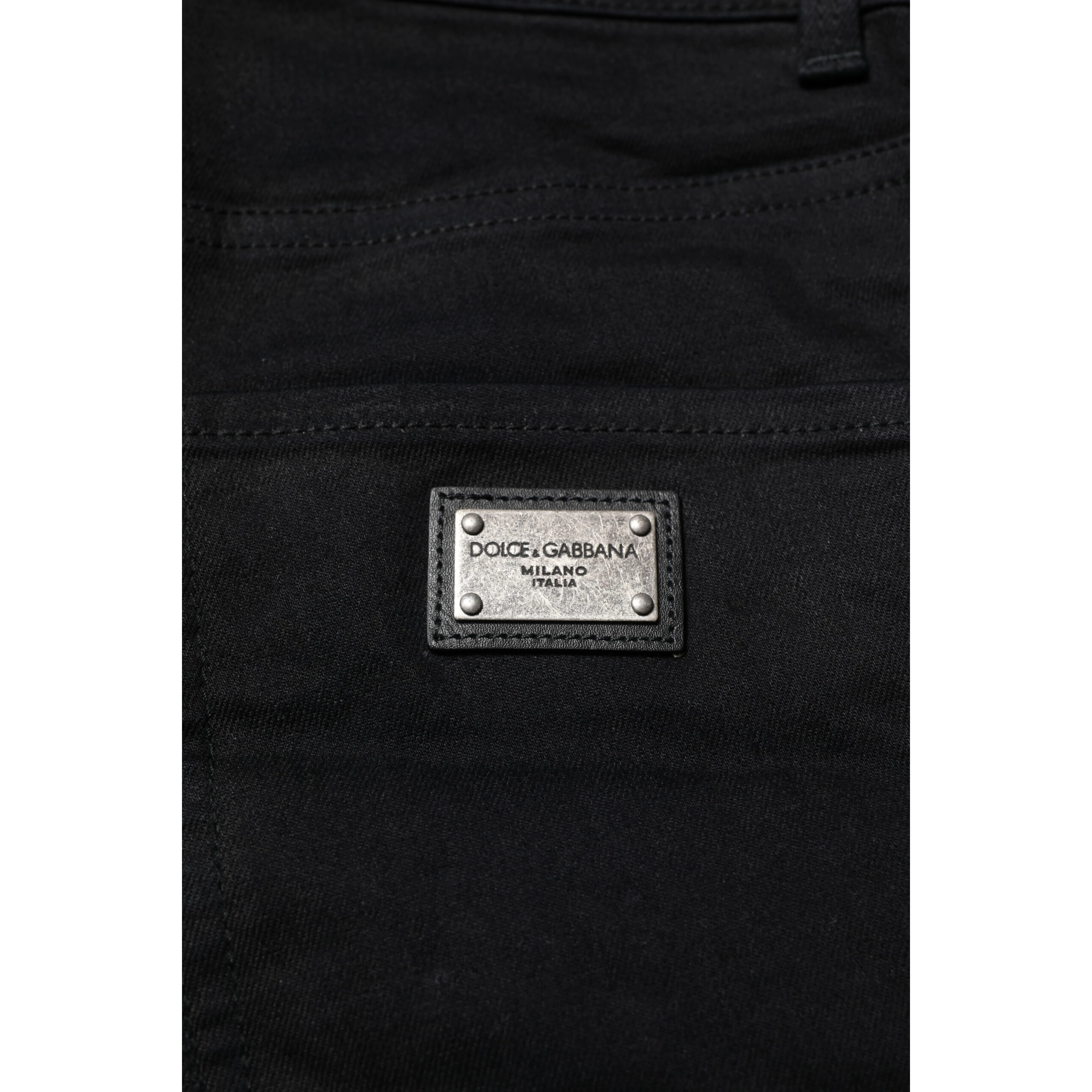 Black Cotton Skinny Denim Jeans