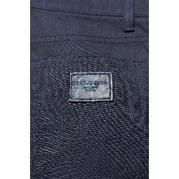 Dark Blue Cotton Skinny Denim Jeans
