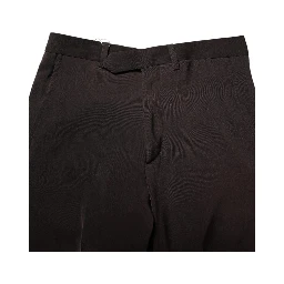 Dark Brown Mid Waist Dress Formal Pants