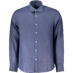 Blu Linen Men Shirt