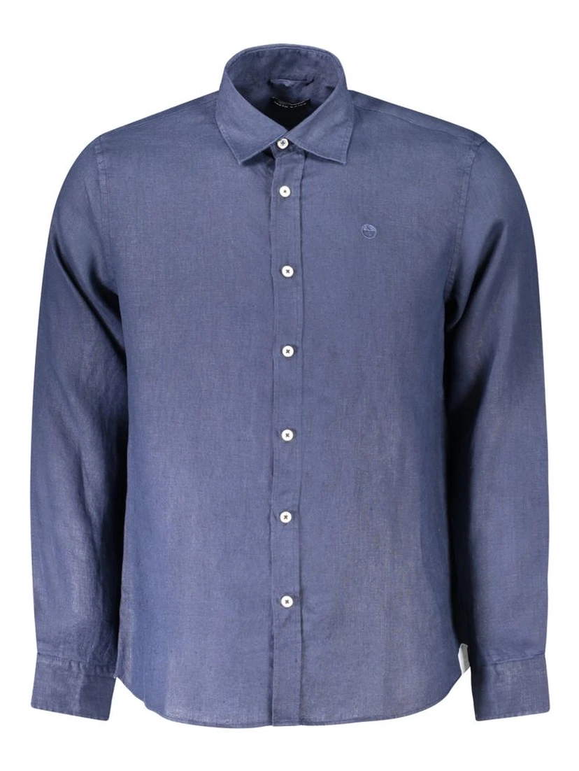 Blu Linen Men Shirt
