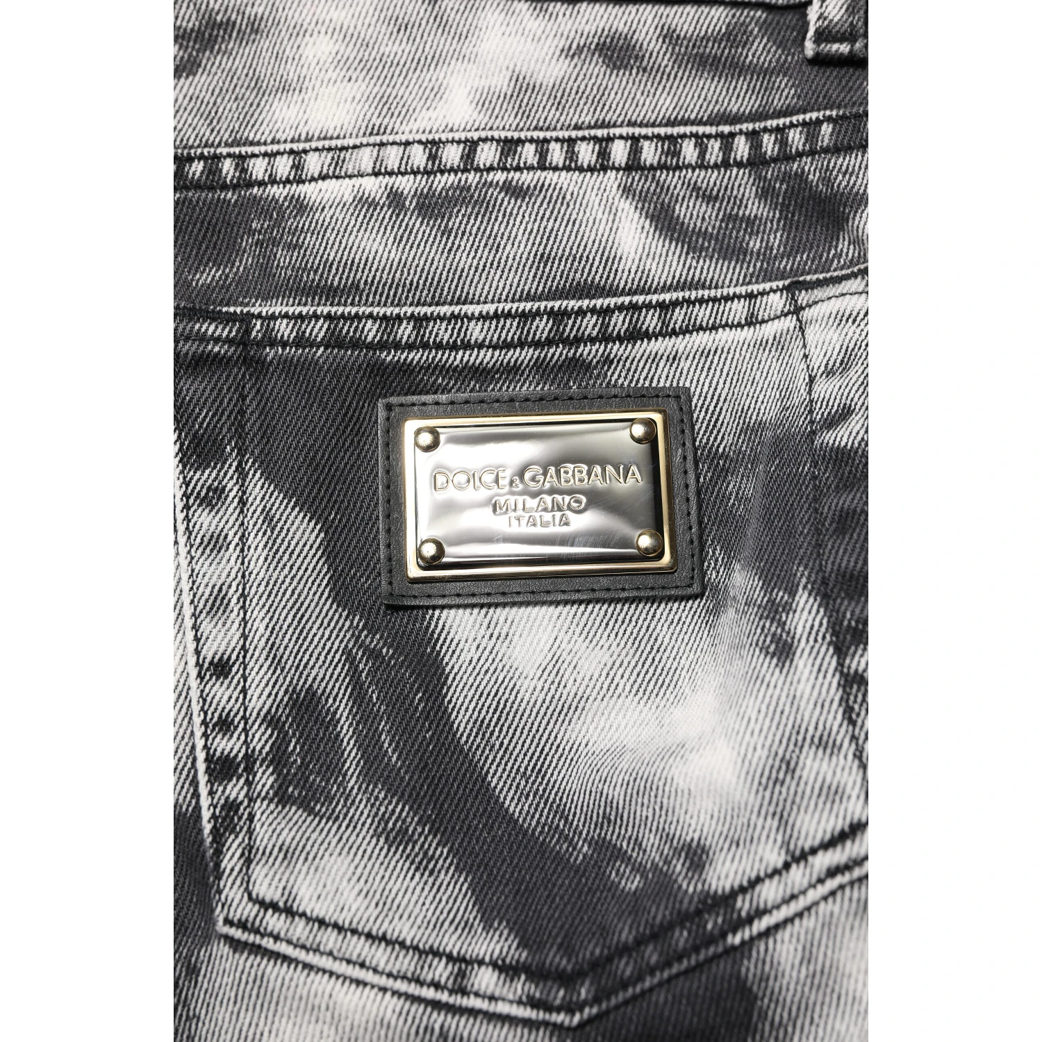 Black Tie Dye Straight Denim Jeans