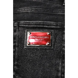 Black Cotton Skinny Men Denim Jeans