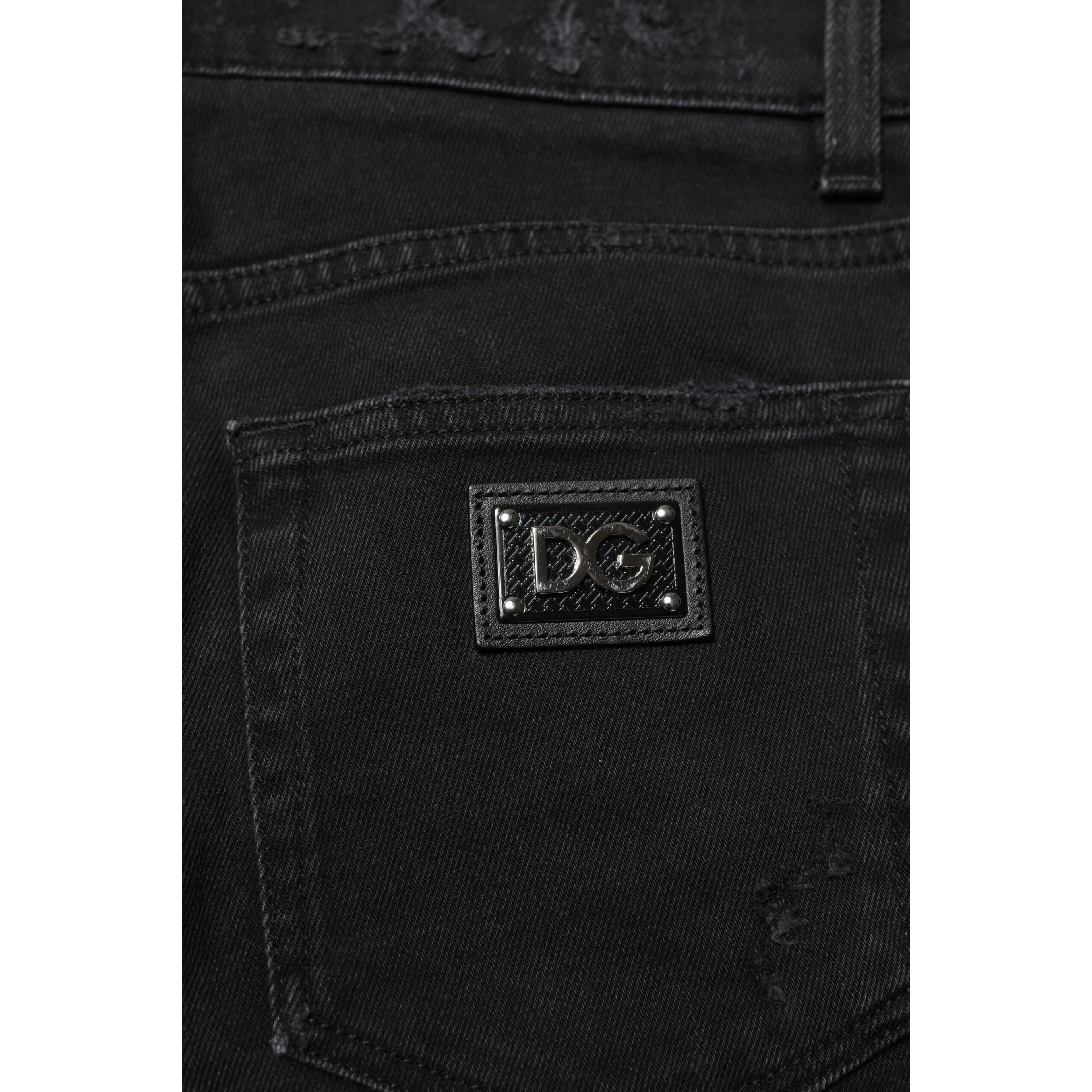 Black Cotton Skinny Men Denim Jeans