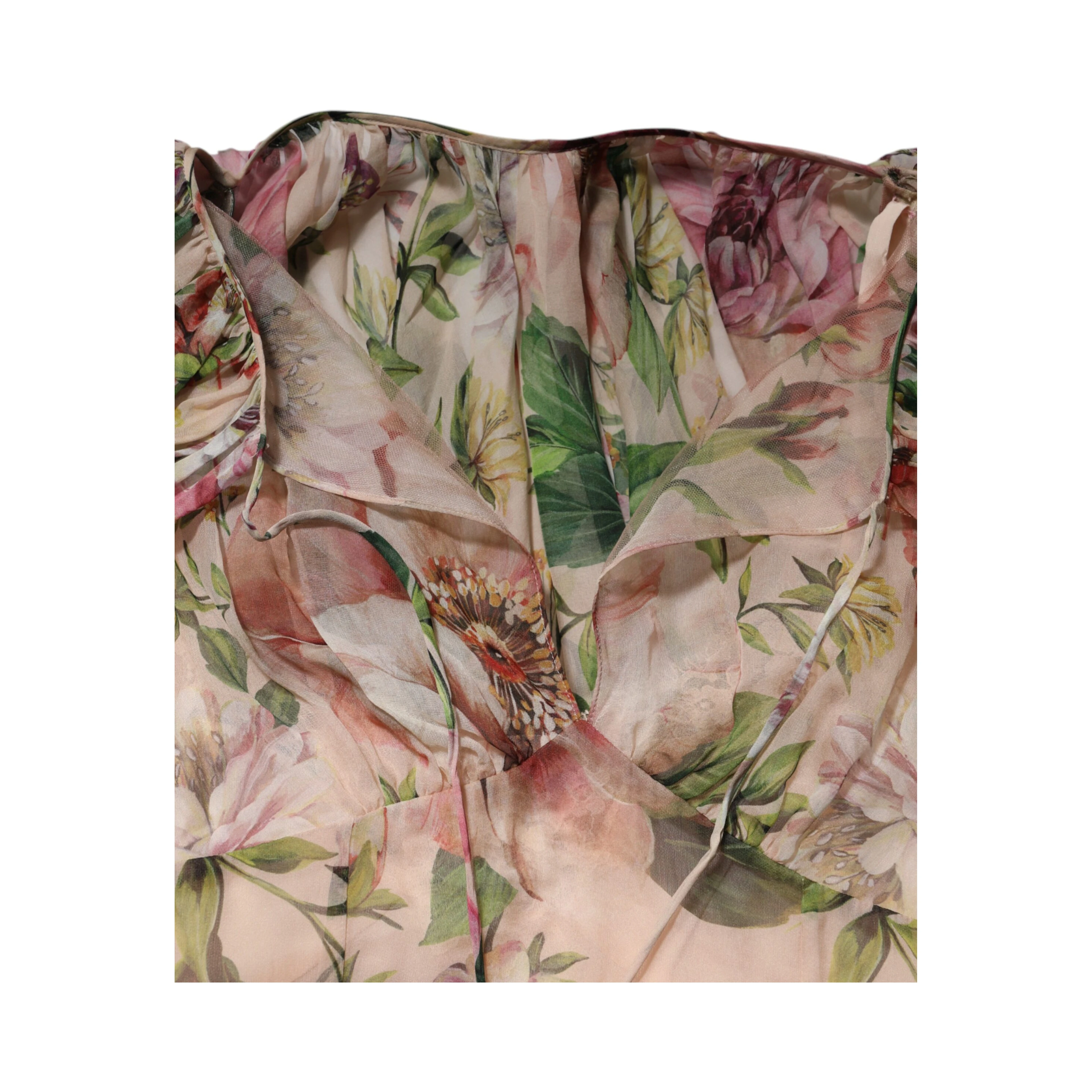 Pink Floral Print Tiered Long Maxi Dress