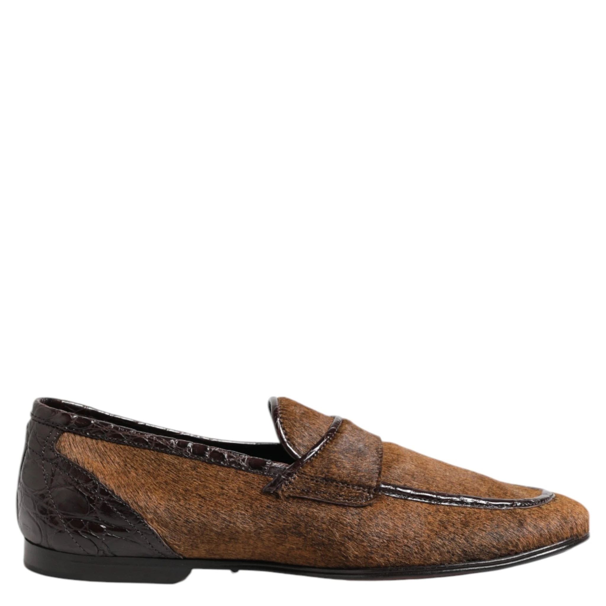 Brown Loafers Leather Slip On Men Dress Shoes
