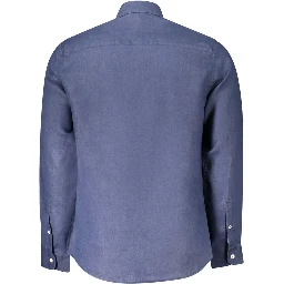 Blu Linen Men Shirt