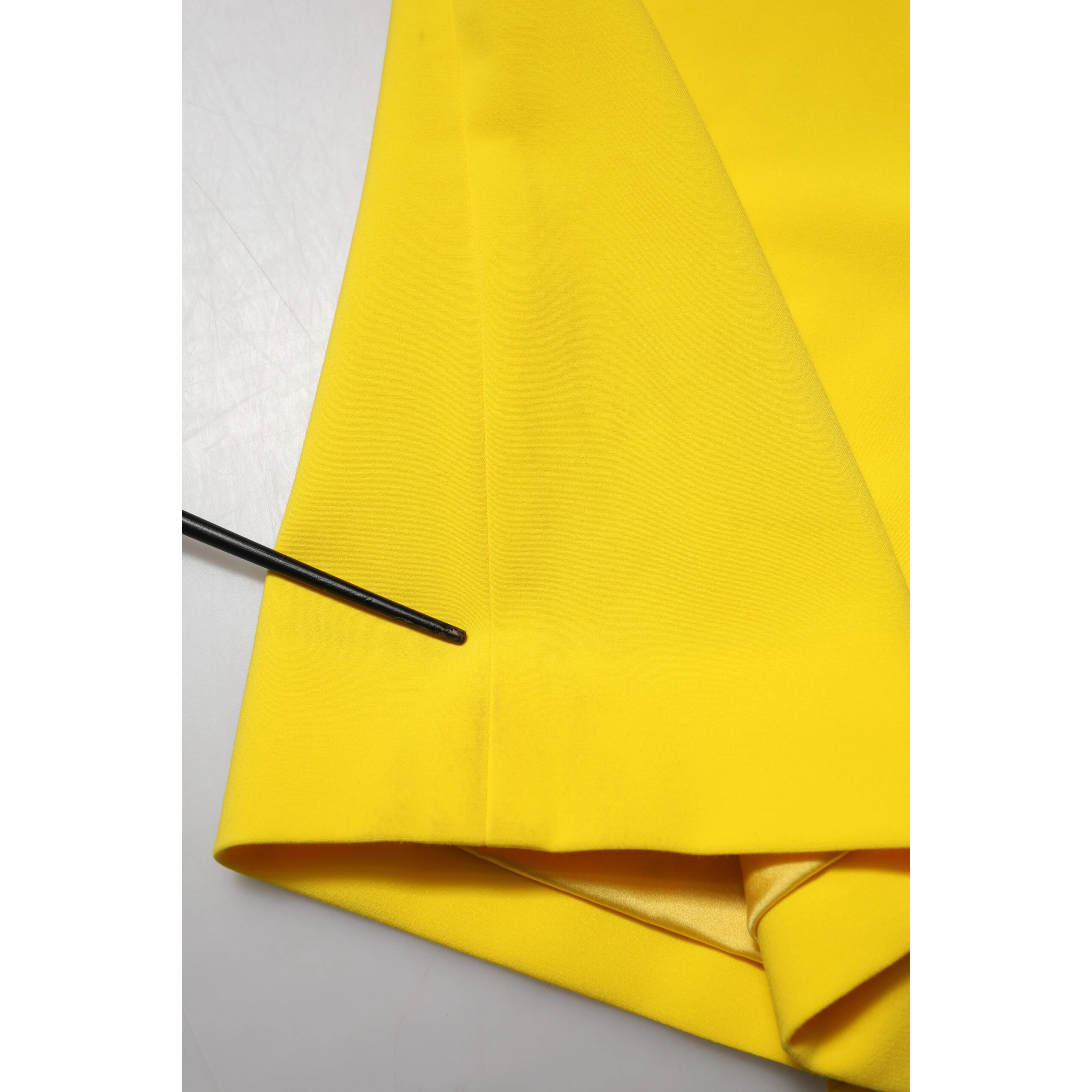 Yellow Polyester Sleeveless Sheath Midi Dress