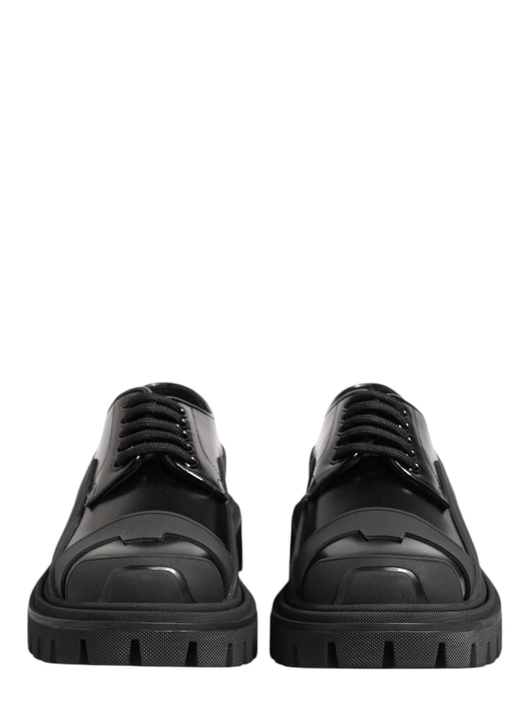 Black Patent Leather Trekking Derby Shoes alternative