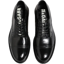 Black Leather Dress Lace Up Men Formal Shoes