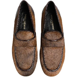 Brown Loafers Leather Slip On Men Dress Shoes