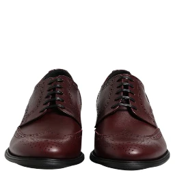 Brown Leather Lace Up Derby Dress Shoes