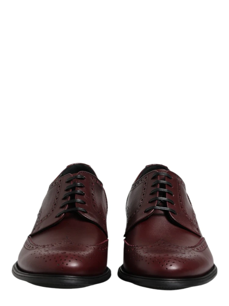 Brown Leather Lace Up Derby Dress Shoes alternative