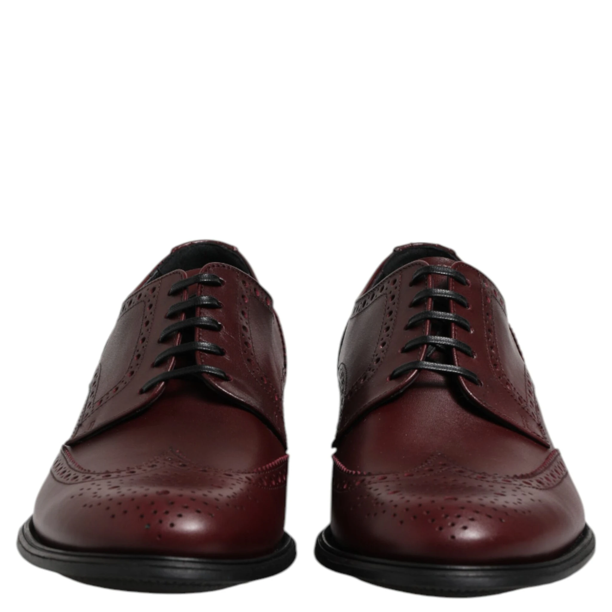 Brown Leather Lace Up Derby Dress Shoes