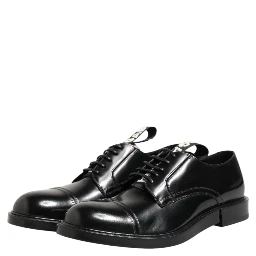 Black Leather Dress Lace Up Men Formal Shoes