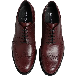 Brown Leather Lace Up Derby Dress Shoes