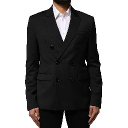 Black Double Breasted Men Jacket Suit Blazer