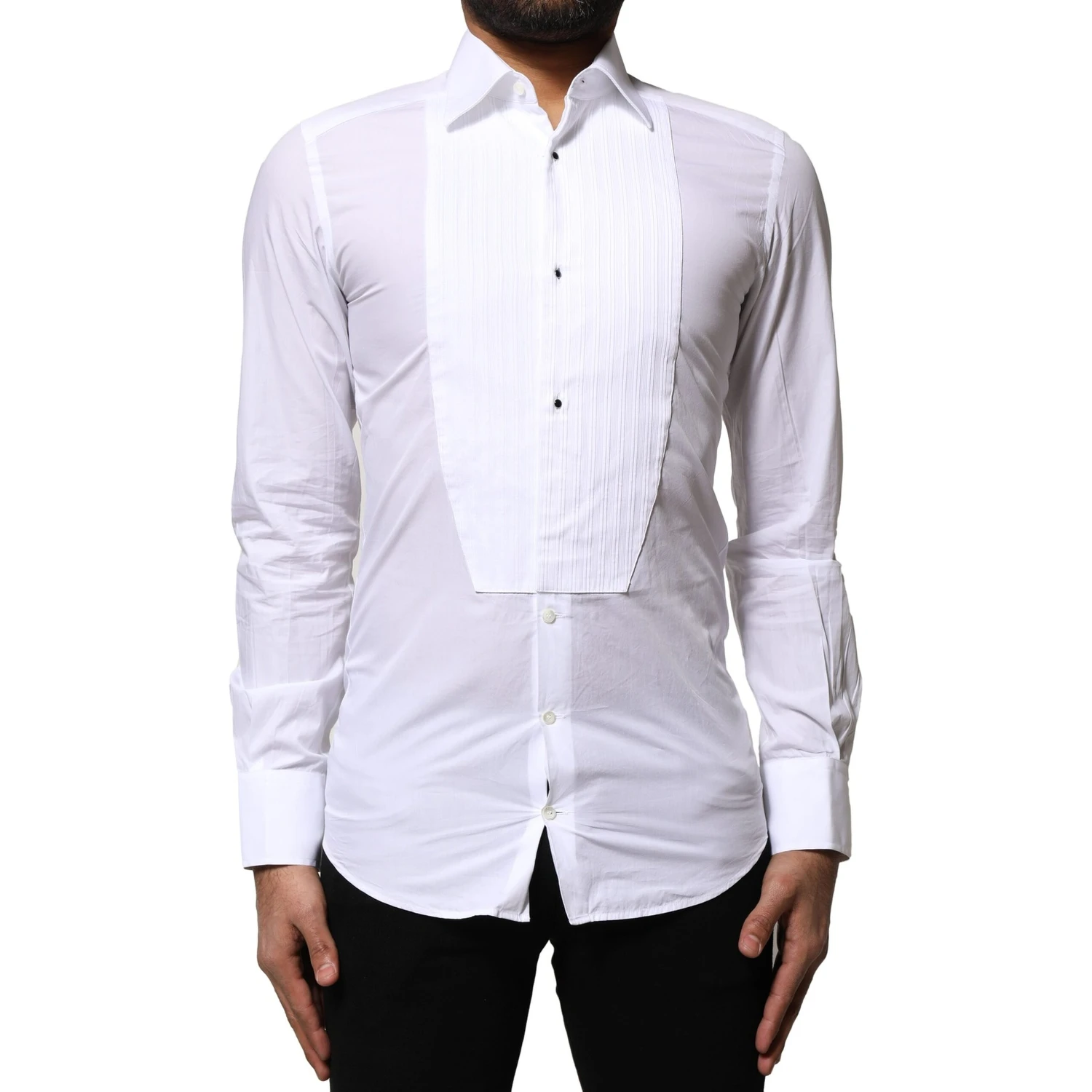 White GOLD Cotton Poplin Formal Dress Shirt