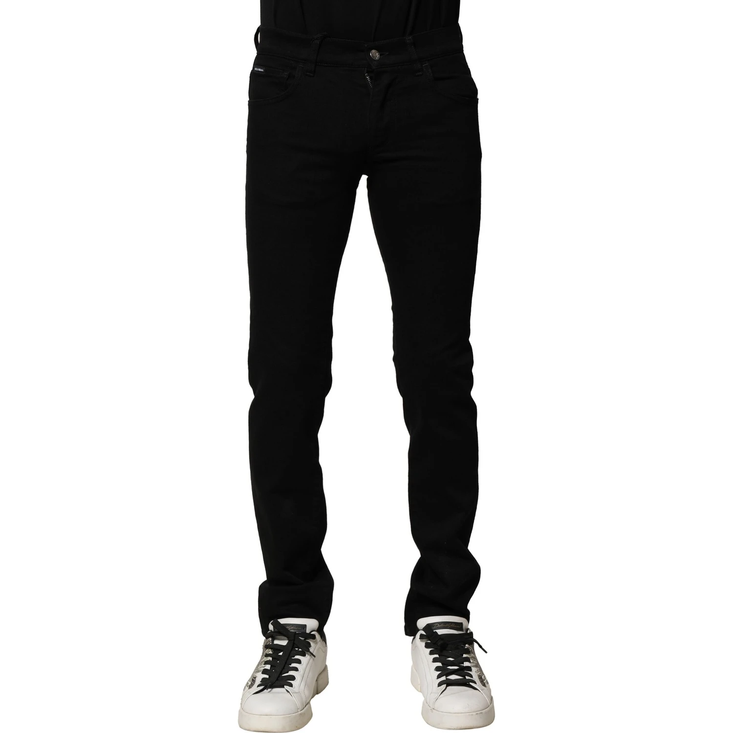Black Cotton Stretch Skinny Men Denim Jeans