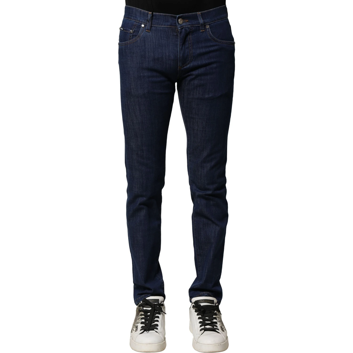 Blue Cotton Stretch Skinny Men Denim Jeans