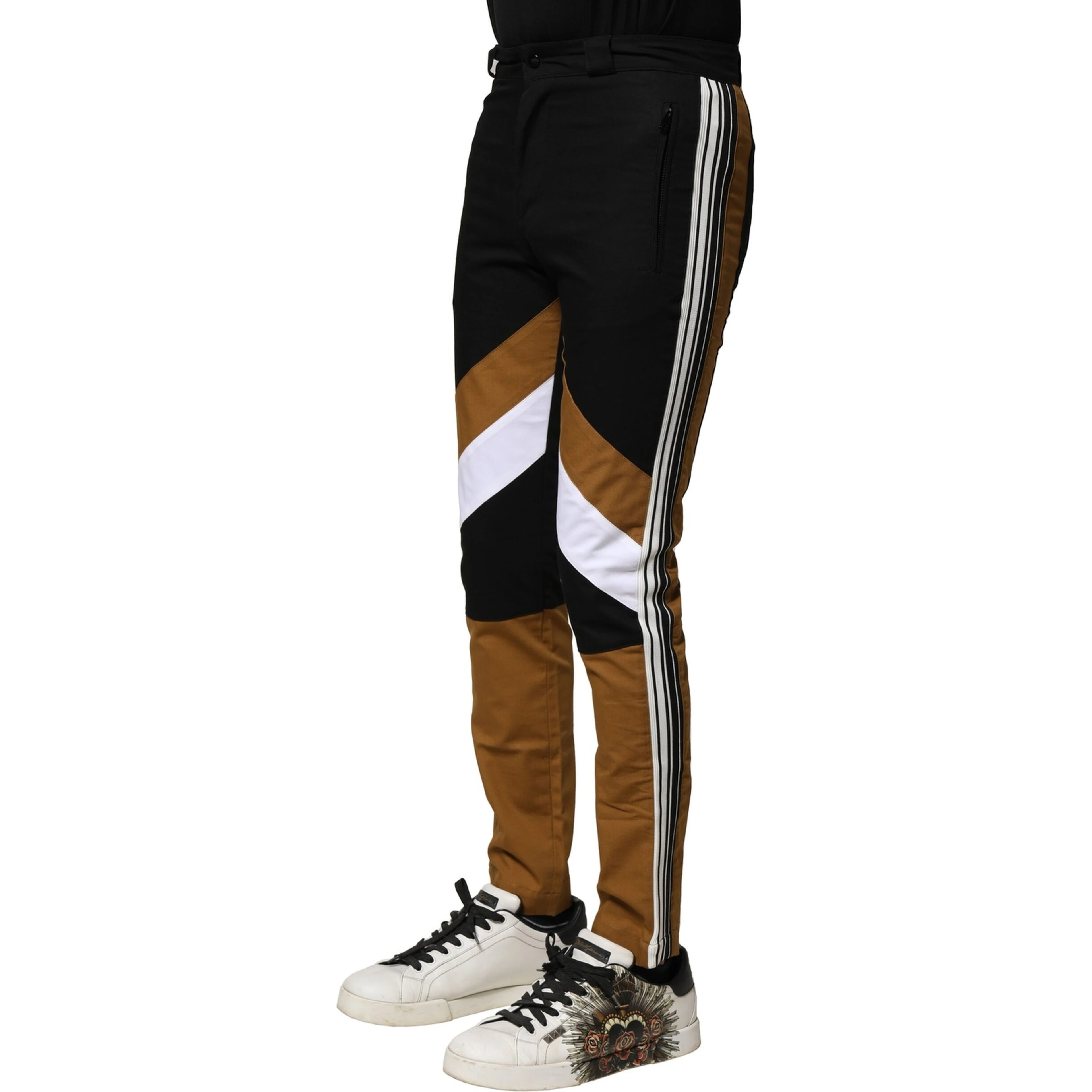 Multicolor Cotton Slim Fit Men Pants