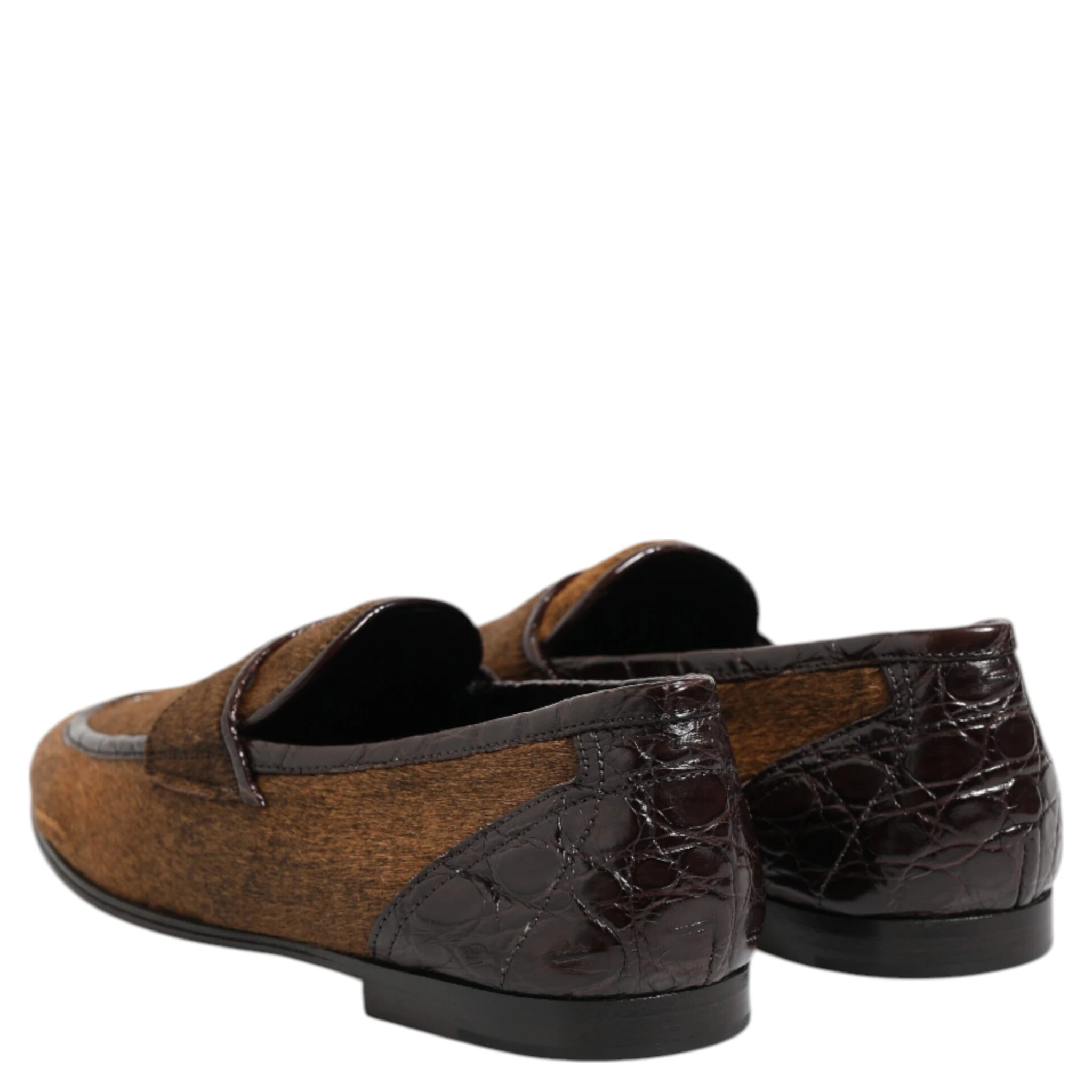 Brown Loafers Leather Slip On Men Dress Shoes