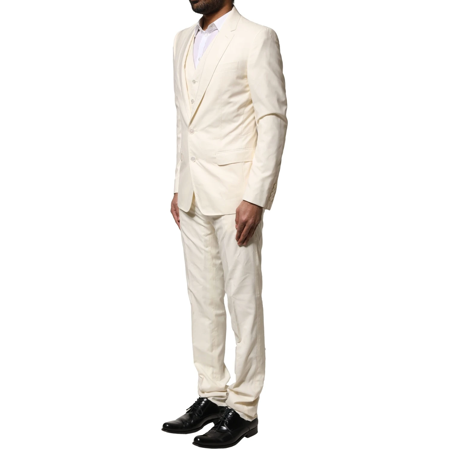 Ivory Wool 3 Piece Single Breasted Suit