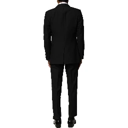 Black Wool 3 Piece Single Breasted Suit