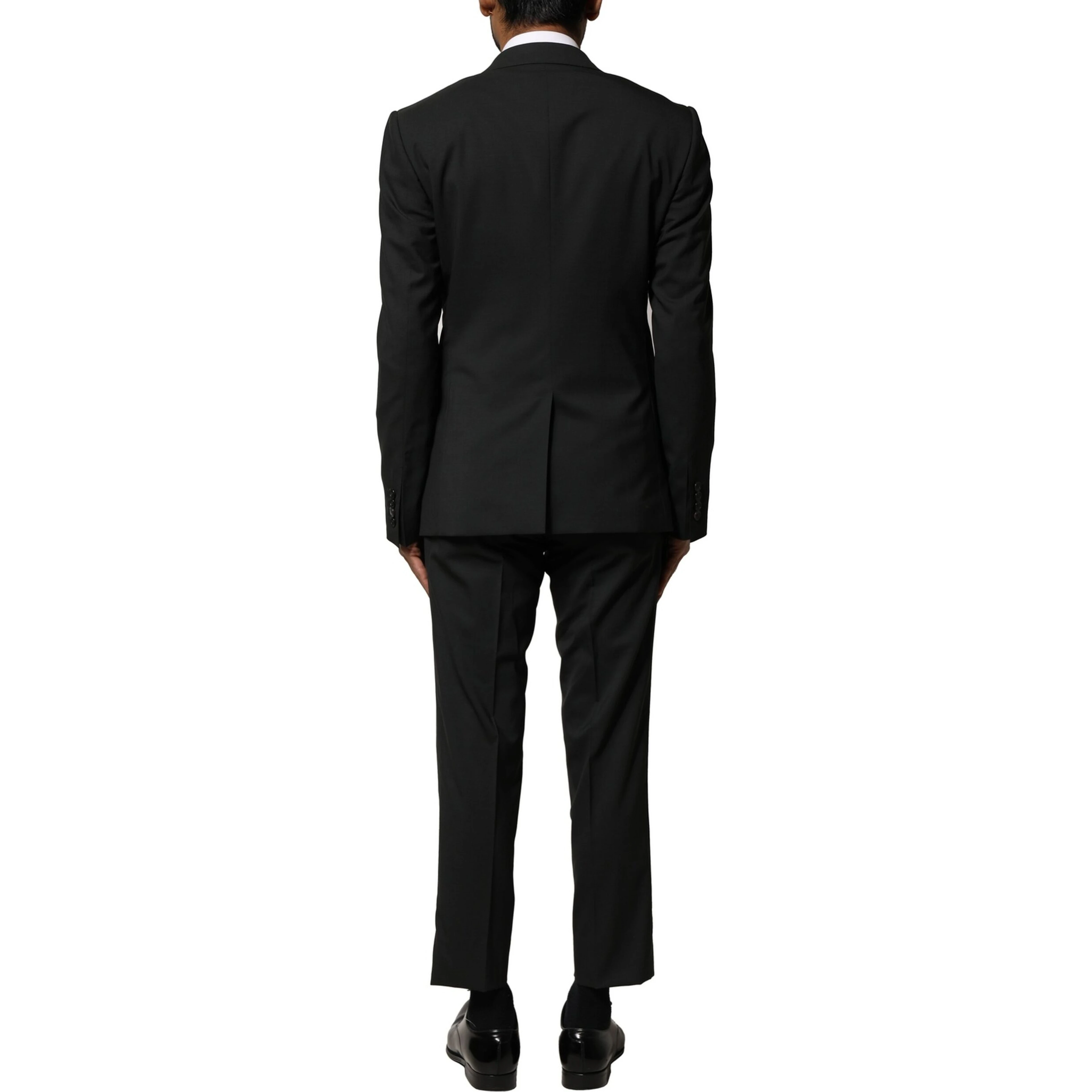 Black Wool 2 Piece Single Breasted Suit