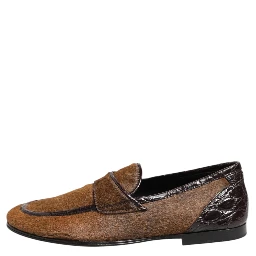 Brown Loafers Leather Slip On Men Dress Shoes