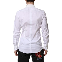 White GOLD Cotton Collared Dress Shirt Top