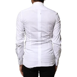 White GOLD Embroidery Detailed Dress Shirt